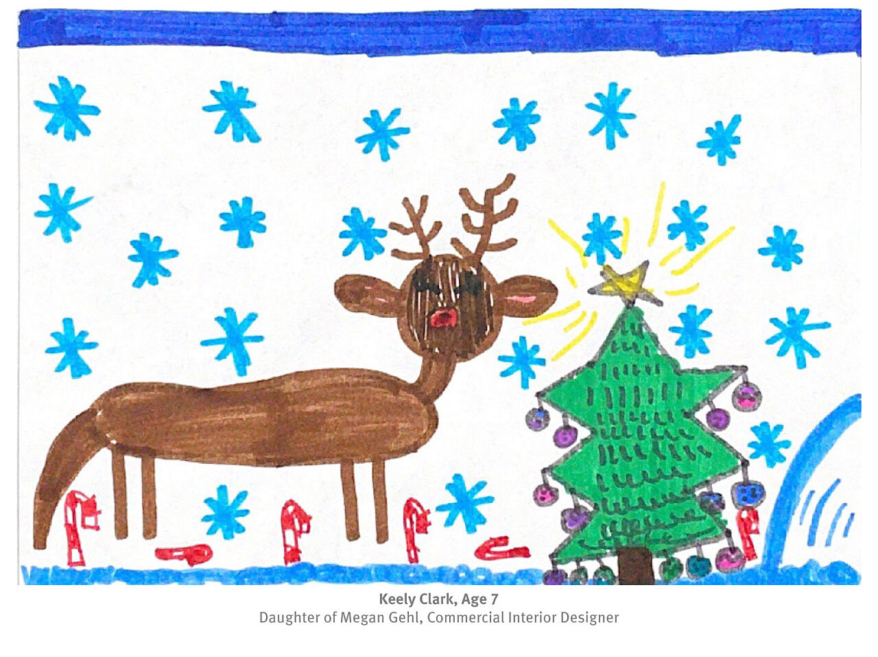 Christmas drawing for Pigott holiday card.
