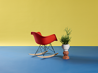 Eames Recycled Plastic Editorial Chair Red