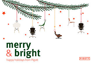 Pigott holiday card cover logo.