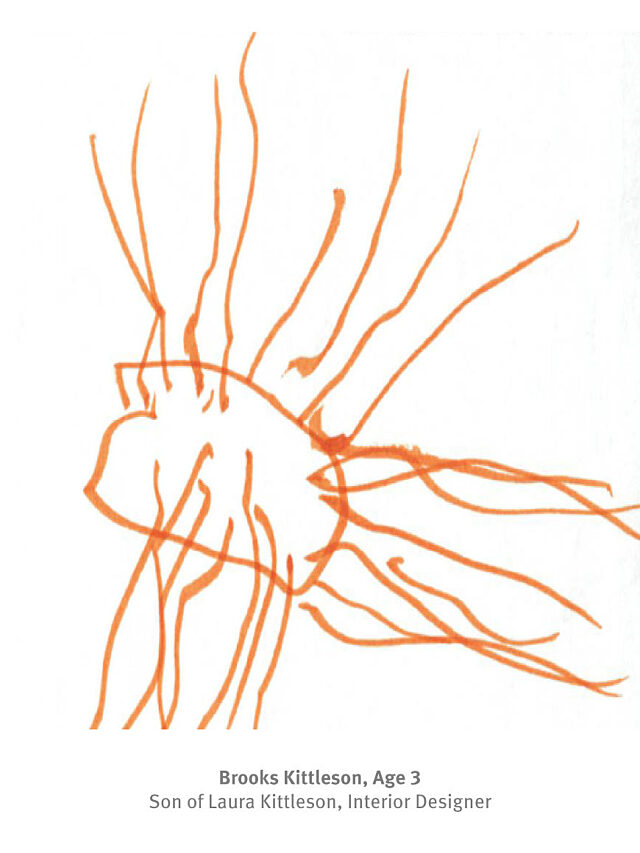 Child drawing for Pigott holiday card