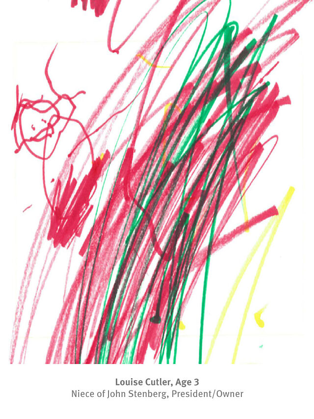 Child drawing for Pigott Christmas card.